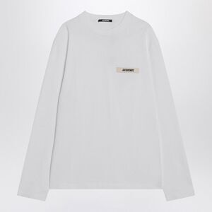Jacquemus Men's White Long-Sleeved Cotton T-Shirt